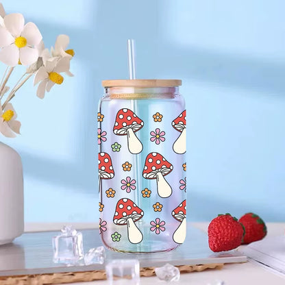 Beautiful Flower Butterfly UV DTF Cups Wrap Sticker DIY Label Transfer Sticker Waterproof Print D7322
